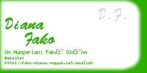 diana fako business card