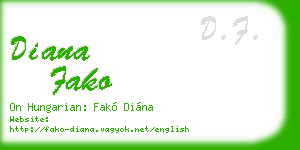 diana fako business card